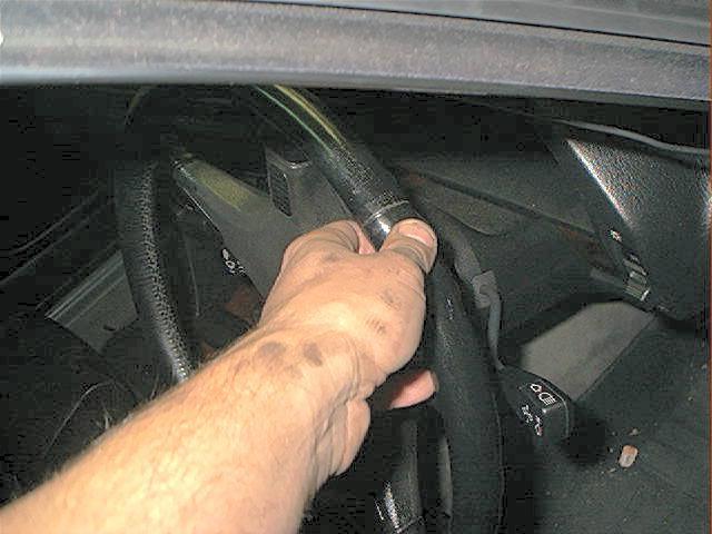 a knock in the steering wheel when turning