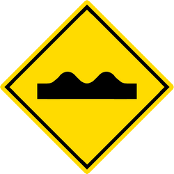 Traffic sign of Malaysia: Warning for a bad road surface