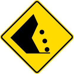 Traffic sign of Malaysia: Warning for falling rocks