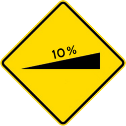 Traffic sign of Malaysia: Warning for a steep ascent