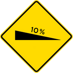 Traffic sign of Malaysia: Warning for a steep descent