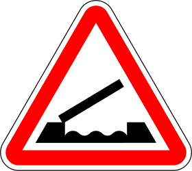 Traffic sign of Portugal: Warning for a movable bridge
