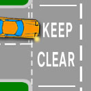 Keep clear road markings