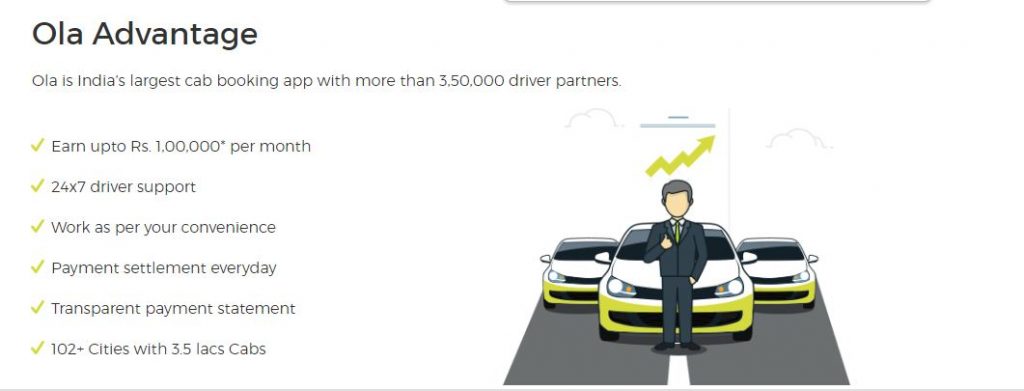 Ola Advantages for attach your card